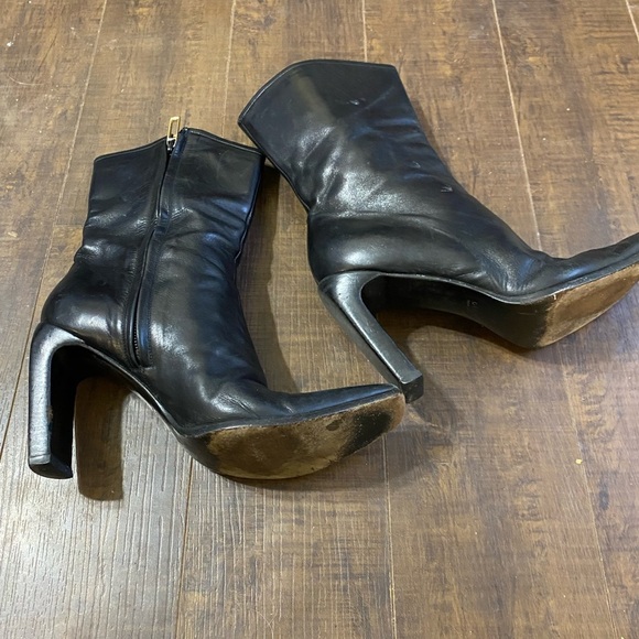 Vintage Gucci by Tom Ford black leather ankle boots belt - Picture 11 of 16